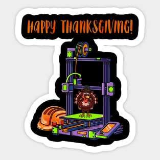 3D Printer #4 Thanksgiving Edition Sticker